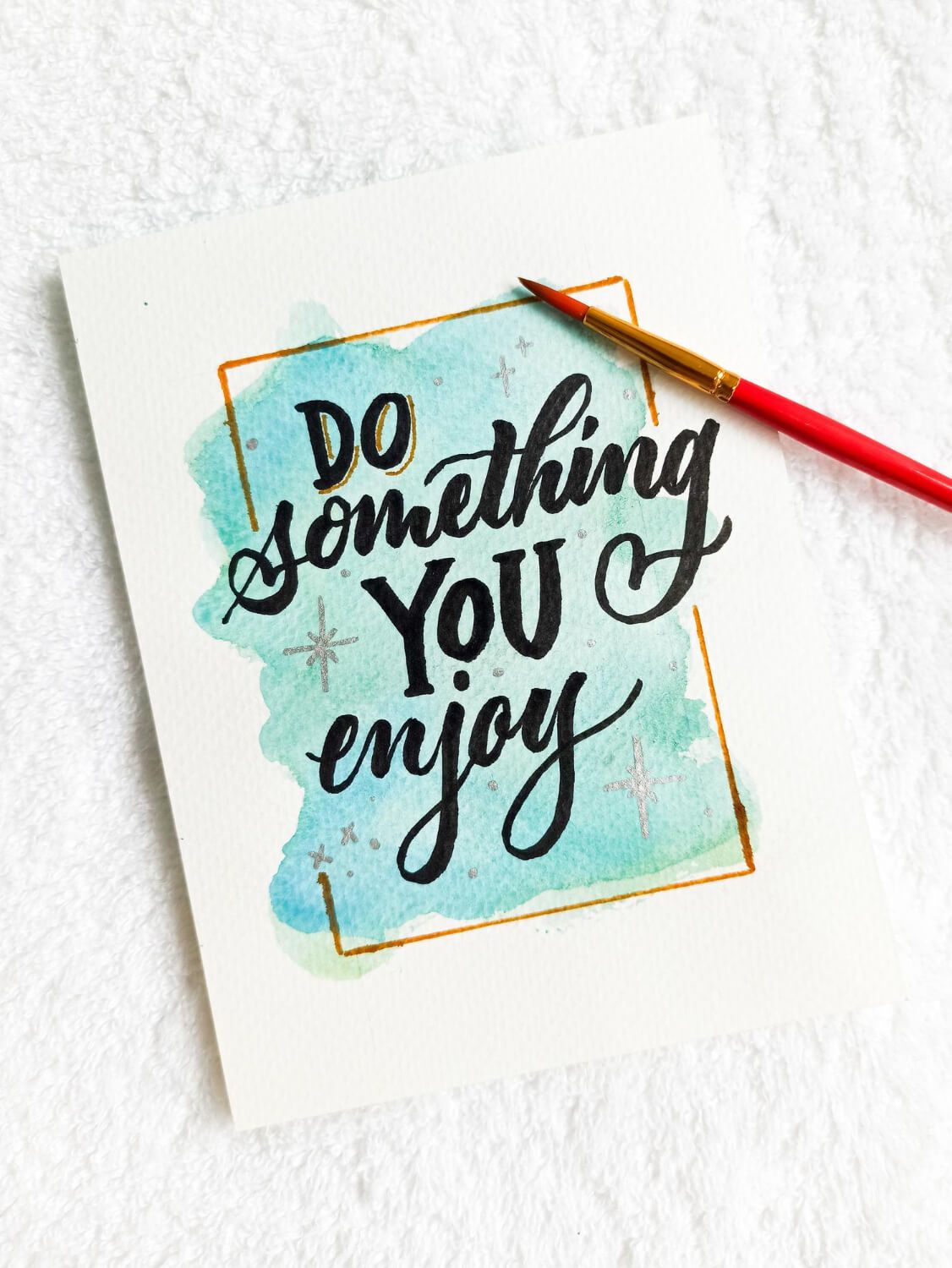 Greeting card with an emotional quote