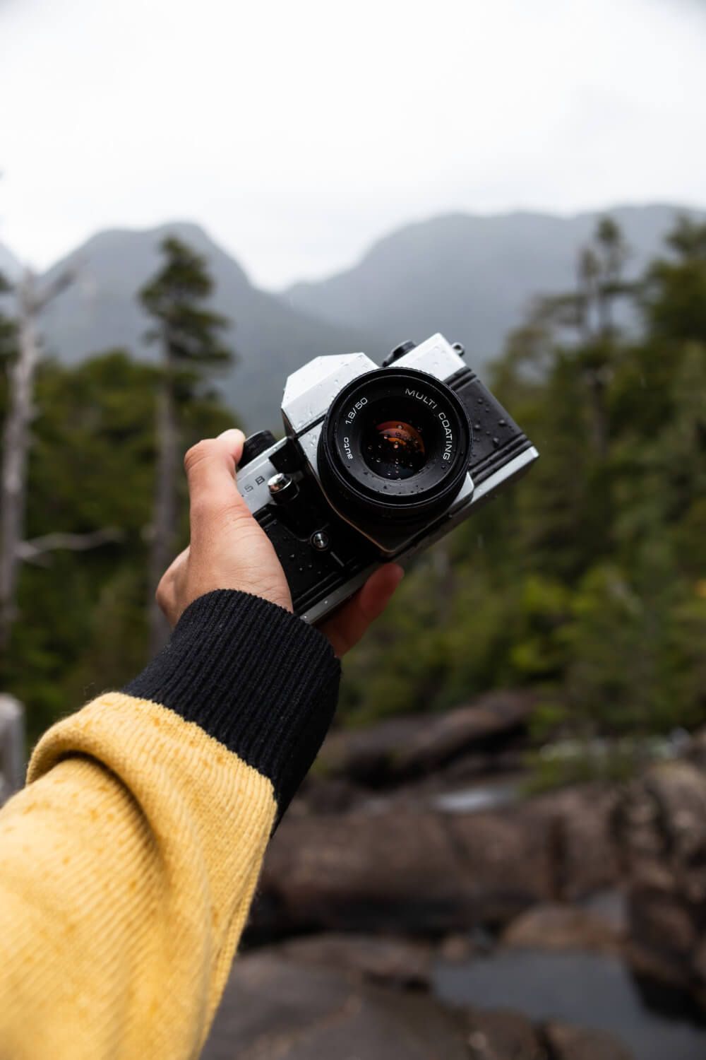 Hands holding a camera and exploring its functions