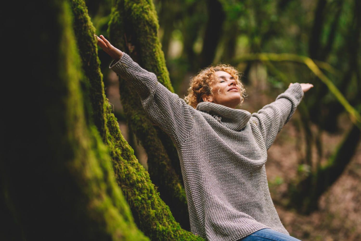 Person enjoying the moment, symbolizing experiencing life