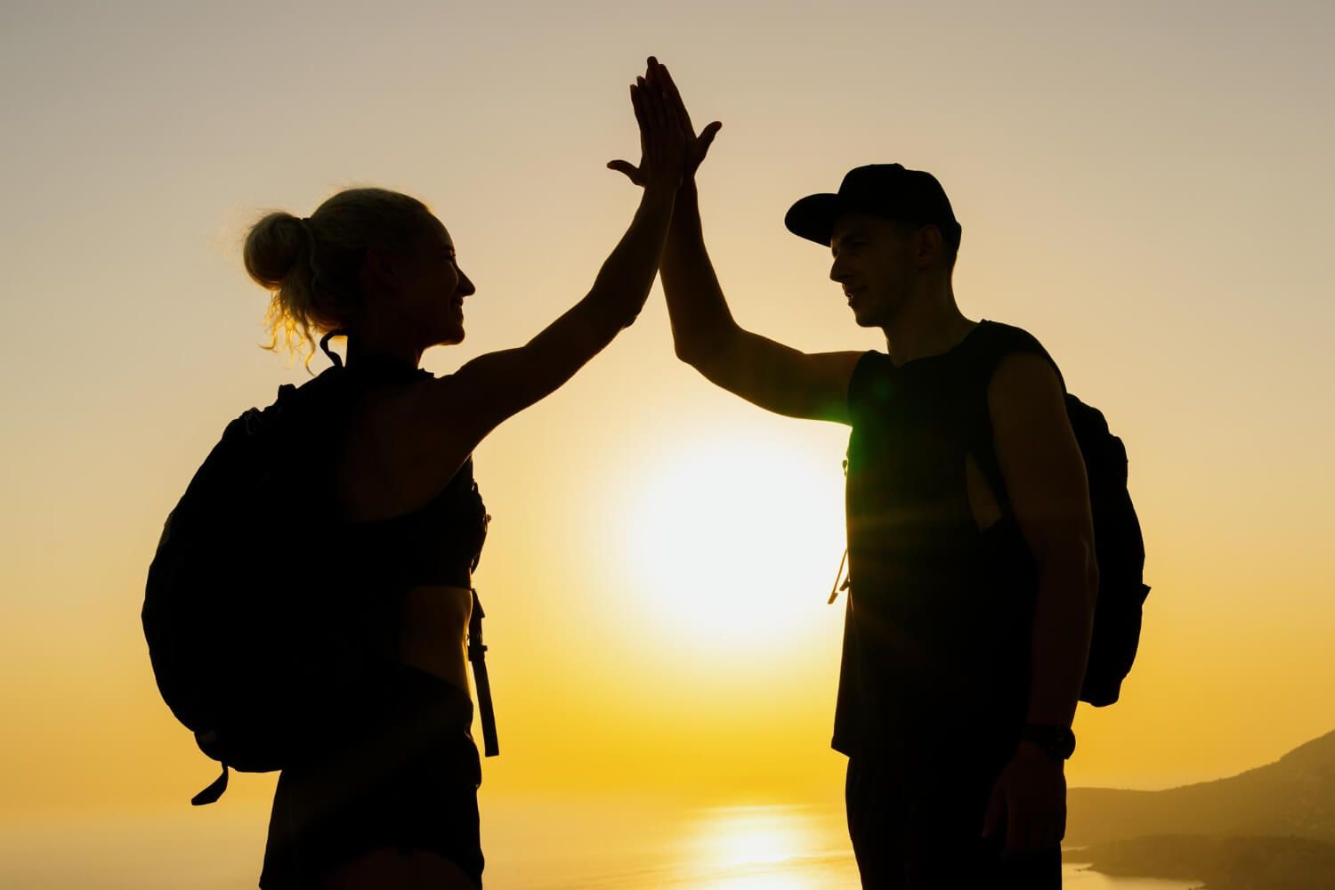 Silhouette of two people holding hands at sunset.jpg