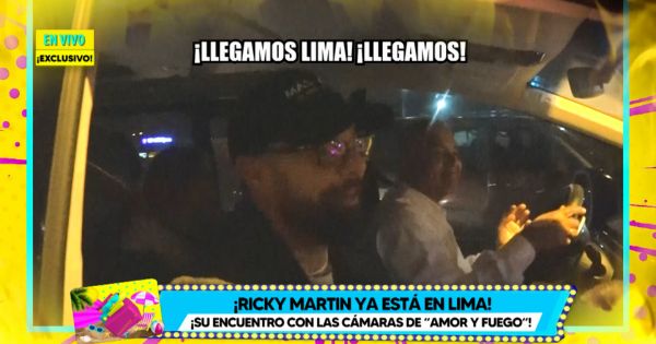 Ricky Martin llega a Lima y le envía saludos a Amor y Fuego