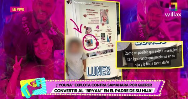 Portada: Youna explota contra Samahara Lobatón por querer convertir a Bryan Torres en el padre de su hija