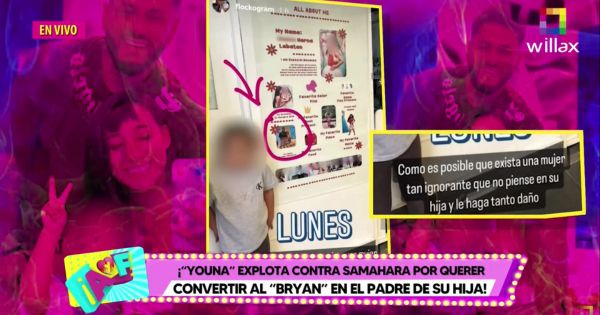 Youna explota contra Samahara Lobatón por querer convertir a Bryan Torres en el padre de su hija