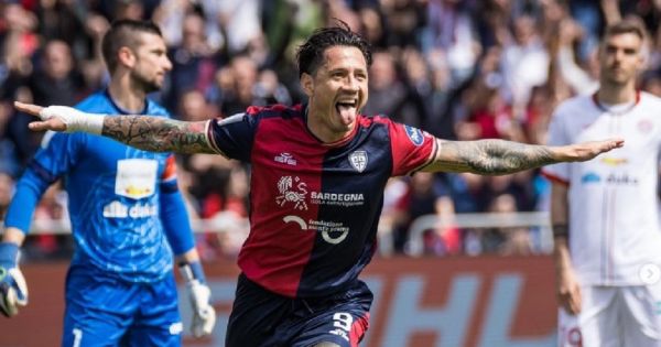 Gianluca Lapadula: con un doblete del peruano, Cagliari está ganando por los play off de ascenso de la Serie B