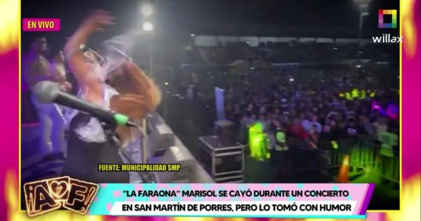 Marisol se cayó durante concierto en San Martín de Porres: "Del suelo no paso" (VIDEO)