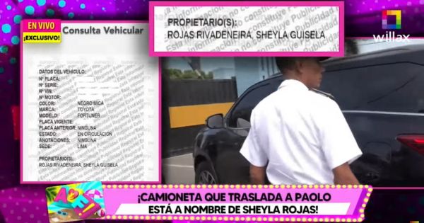 Paolo Guerrero: camioneta en la que se trasladó el futbolista está a nombre de Sheyla Rojas