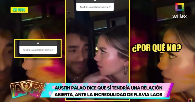 Flavia Laos: así reaccionó al escuchar que Austin Palao estaría dispuesto a tener una relación abierta