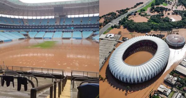 Estadios de los clubes Inter y Gremio sufren por inundaciones en Brasil