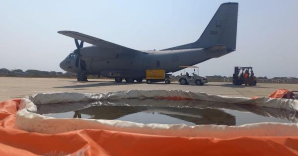 Incendio forestal en Lambayeque: FAP lanzó 10 mil litros de agua para controlar fuego