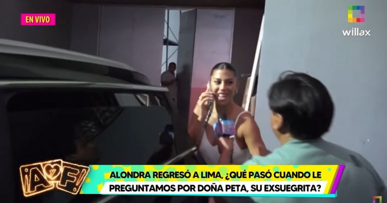 Alondra García Miró regresó a Lima y así reaccionó cuando le preguntaron por Doña Peta