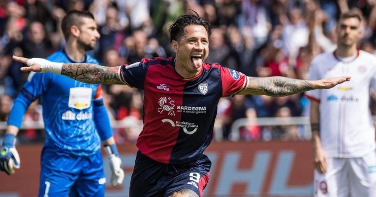 ¡Más halagos! Gianluca Lapadula anotó en el empate del Cagliari y es el máximo goleador de la Serie B