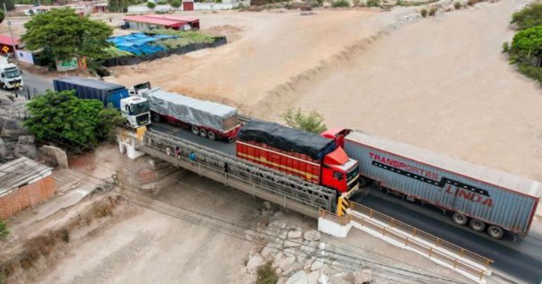 Áncash: puente Sechín colapsó por las intensas lluvias