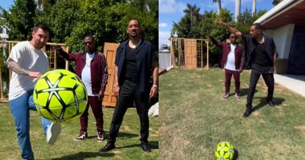 Portada: Lionel Messi le brindó unas clases de fútbol a Will Smith y Martin Lawrence