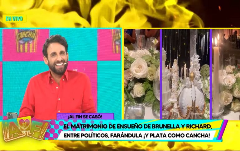 Rodrigo González sobre boda de Brunella y Richard: "De muy buen gusto todo"