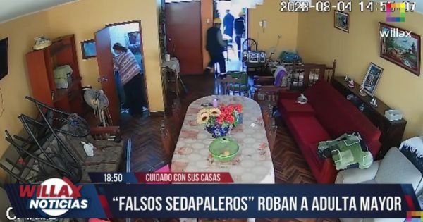 ¡CUIDADO CON SUS CASAS! "Falsos sedapaleros" roban 5 mil soles a una anciana [VIDEO]