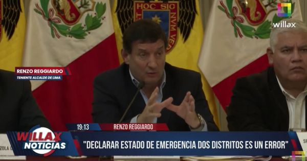 Renzo Reggiardo: "Declarar estado de emergencia dos distritos es un error" (VIDEO)