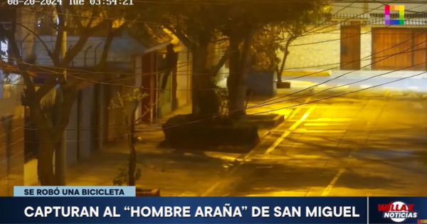 San Miguel: capturan al 'Hombre Araña' tras robar una bicicleta