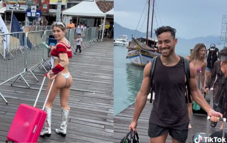 Flavia Laos va en botas a la playa y Austin Palao reacciona: "Es un personaje" [VIDEO]