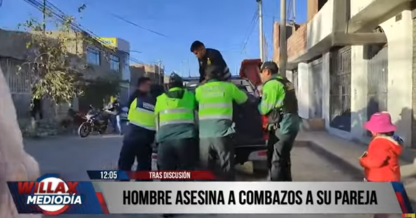 Portada: Arequipa: Frente a sus hijos, hombre asesina a combazos a su pareja