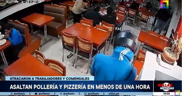 Ate: delincuentes asaltan pollería y pizzería en menos de una hora