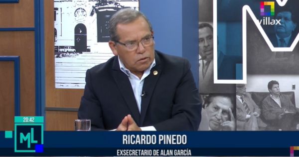 Portada: Ricardo Pinedo: "Domingo Pérez le dijo a Alan García que iba a salir una noticia en su contra"