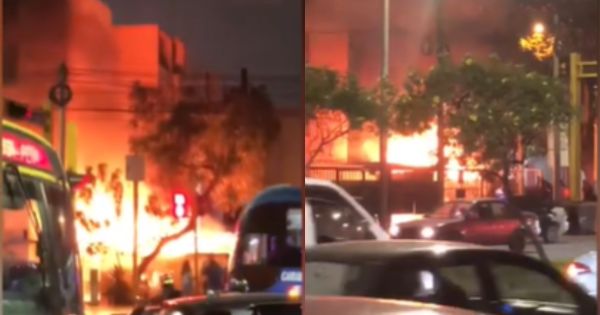 San Miguel: gran incendio se produjo en un edificio residencial