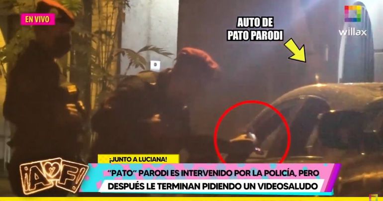 Patricio Parodi es intervenido por la Policía, pero después le terminan pidiendo un videosaludo