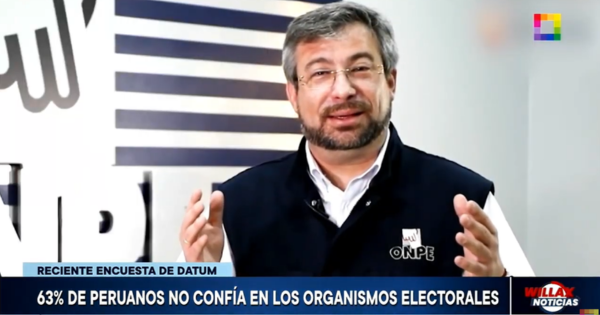 Encuesta Datum: el 63% de peruanos no confía en los organismos electorales