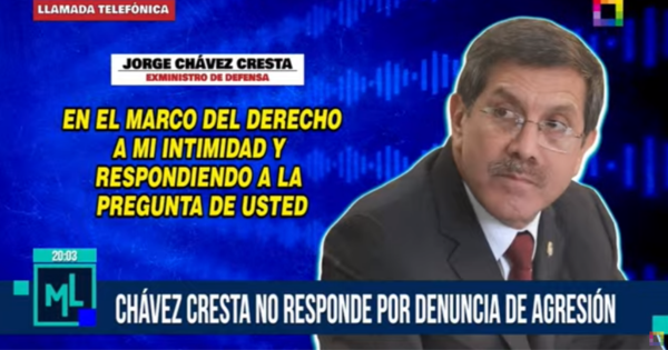 Chávez Cresta se niega a responder sobre denuncia de su expareja: "Tengo derecho a mi intimidad"