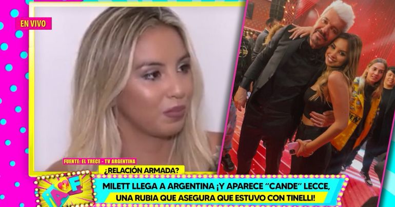 'Cande' Lecce asegura que estuvo con Marcelo Tinelli: "Me dijo que su relación con Milett Figueroa es un show"