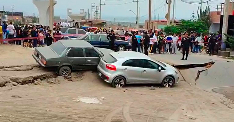 Chancay: terreno se hunde por obras de megapuerto y afecta a viviendas en zona de Peralvillo