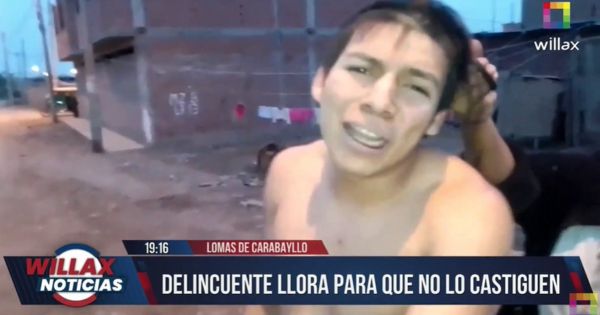 Desnudan a delincuente y este estalla en llanto: "Ya nunca más voy a robar" (VIDEO)