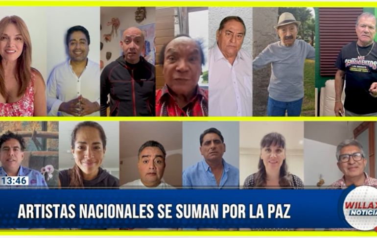 Artistas nacionales se unen por la paz ante violentas protestas [VIDEO]