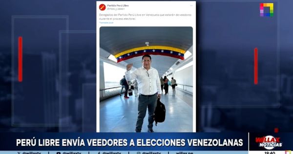 Los 'alcahuetes' de Nicolás Maduro: Perú Libre envía a Richard Rojas como veedor de elecciones en Venezuela
