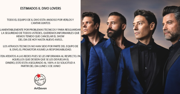 Il Divo canceló concierto en Lima: indican que es "por motivos de fuerza mayor"