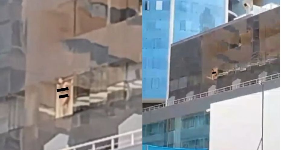 Miraflores: mujer desnuda sale por la ventana de un edificio gritando "¡auxilio, auxilio!"