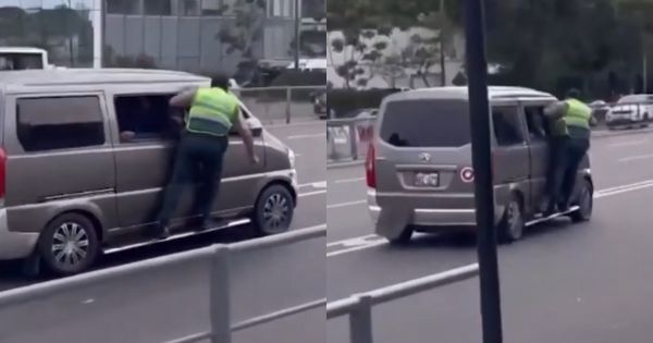 San Isidro: colectivero informal se llevó colgado a policía de tránsito por la av. Javier Prado