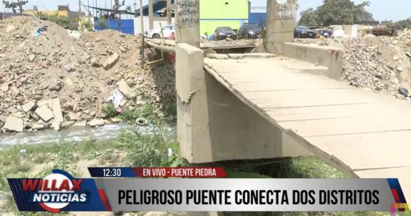 Puente Tambo Río, que une Comas con Puente Piedra, es un peligro para los habitantes (VIDEO)