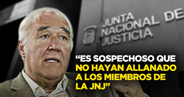 Víctor Andrés García Belaunde: "Es sospechoso que no hayan allanado a los miembros de la JNJ"