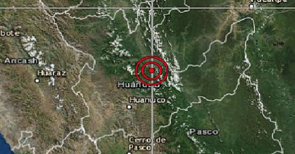 Huánuco fue sacudida esta madrugada por sismo de magnitud 4.0