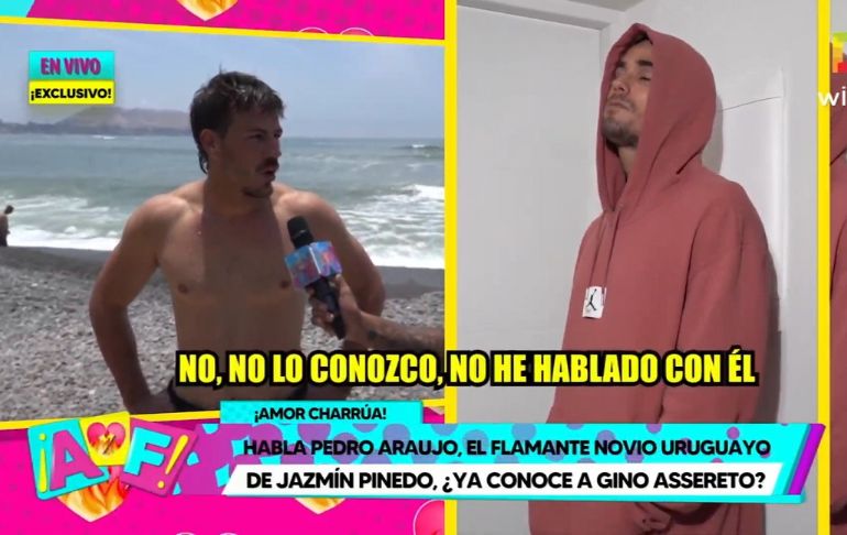 Portada: Pedro Araujo, pareja de Jazmín Pinedo, sobre Gino Assereto: "No lo conozco"