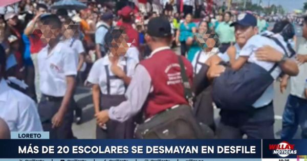 Portada: Loreto: más de 20 escolares se desmayaron en desfile por altas temperaturas