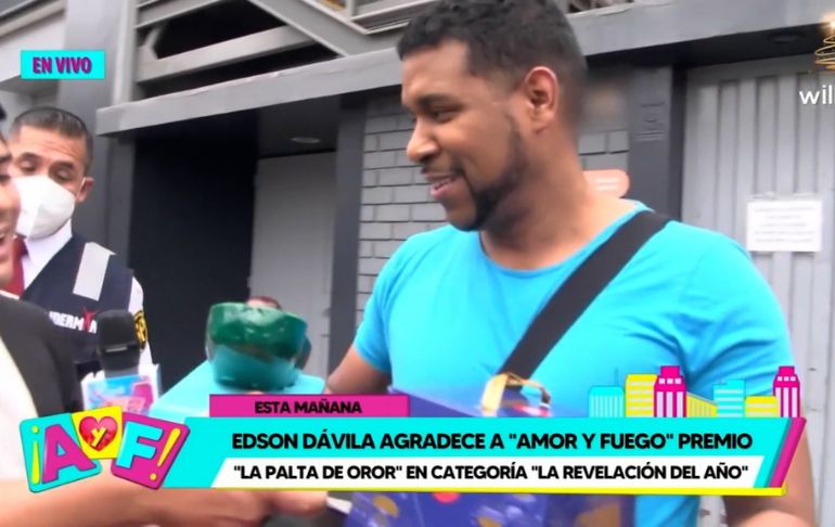 Edson Dávila agradece a Amor y Fuego por ganar 'La Palta de Oro'