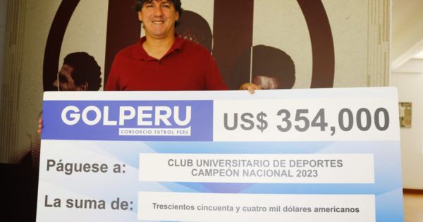 Portada: Universitario recibió premio económico por salir campeón de la Liga1 Betsson