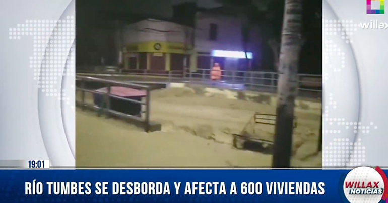 Ciclón Yaku: río Tumbes se desborda y afecta a 600 viviendas