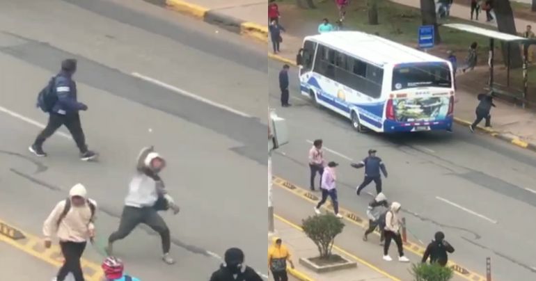 Cusco: vándalos lanzan piedras a buses llenos de pasajeros