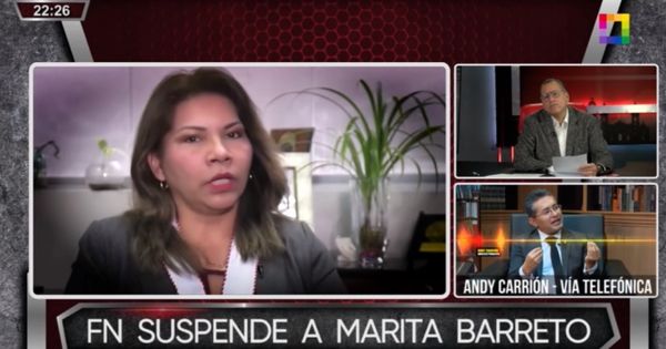 Andy Carrión sobre suspensión de Marita Barreto: "Podría implicar la recomendación de destitución ante la JNJ"