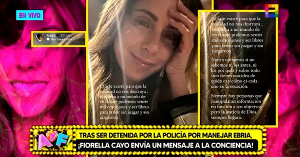 Fiorella Cayo tras ser detenida por manejar ebria: "La justicia de Dios siempre llegará"