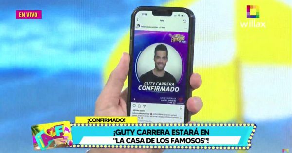 Guty Carrera es el nuevo integrante de 'La Casa De Los Famosos'