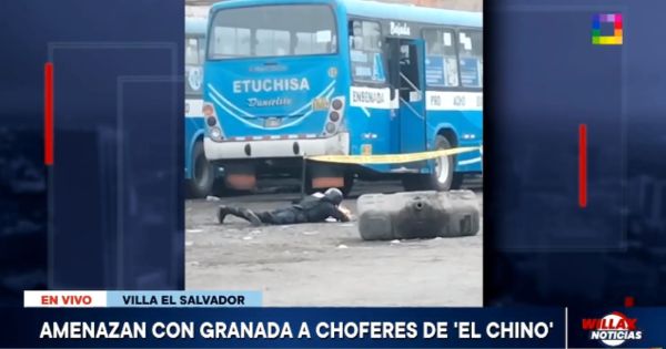 Villa El Salvador: dejan granada en el paradero final de la empresa 'El Chino'